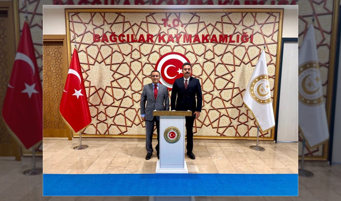 Şarkışla Kaymakamı Zekeriya Murat Şahan, Bağcılar Kaymakamı Abdullah Uçgun'u makamında