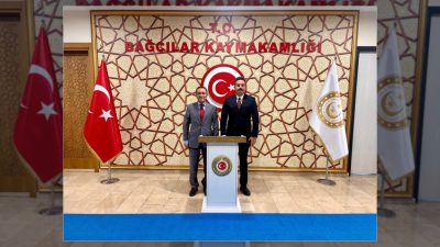 Şarkışla Kaymakamı Zekeriya Murat Şahan, Bağcılar Kaymakamı Abdullah Uçgun'u makamında