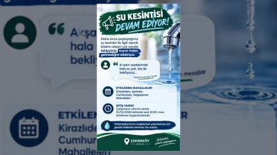 İstanbul'un Çekmeköy ilçesinde yaşayan bazı vatandaşlar, ilçede su kesintilerinin sürmesinden