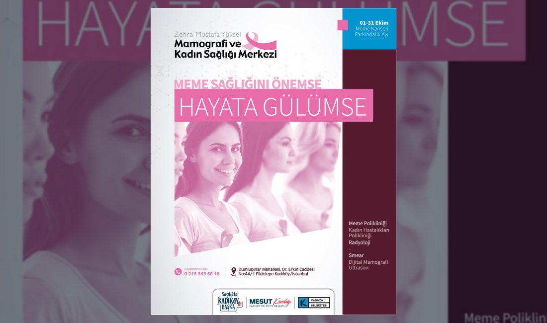 Kadıköy Belediyesi, 1-31 Ekim Meme Kanseri Farkındalık Ayı kapsamında kadınları