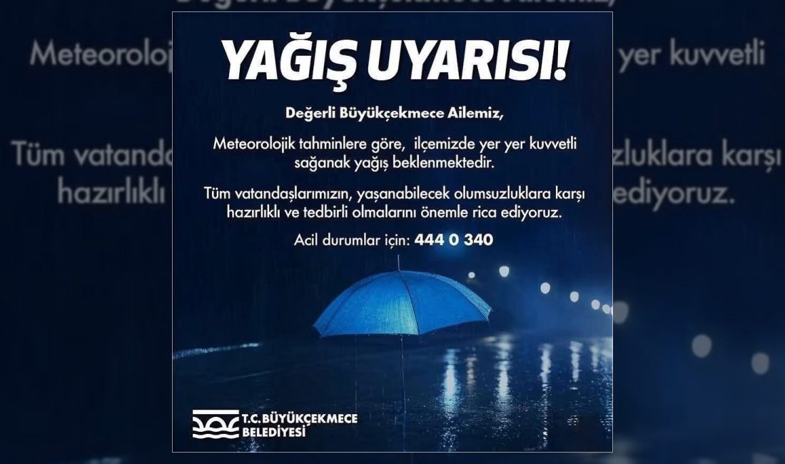 Meteorolojik değerlendirmelere göre İstanbul genelinde ve Büyükçekmece'de 2 Ekim Cuma