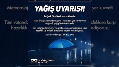 Meteorolojik değerlendirmelere göre İstanbul genelinde ve Büyükçekmece'de 2 Ekim Cuma