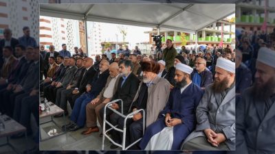 Arnavutköy'de Mustafa Karahasanoğlu Camii ve Kur’an Kursu, ilçe protokolünün katıldığı