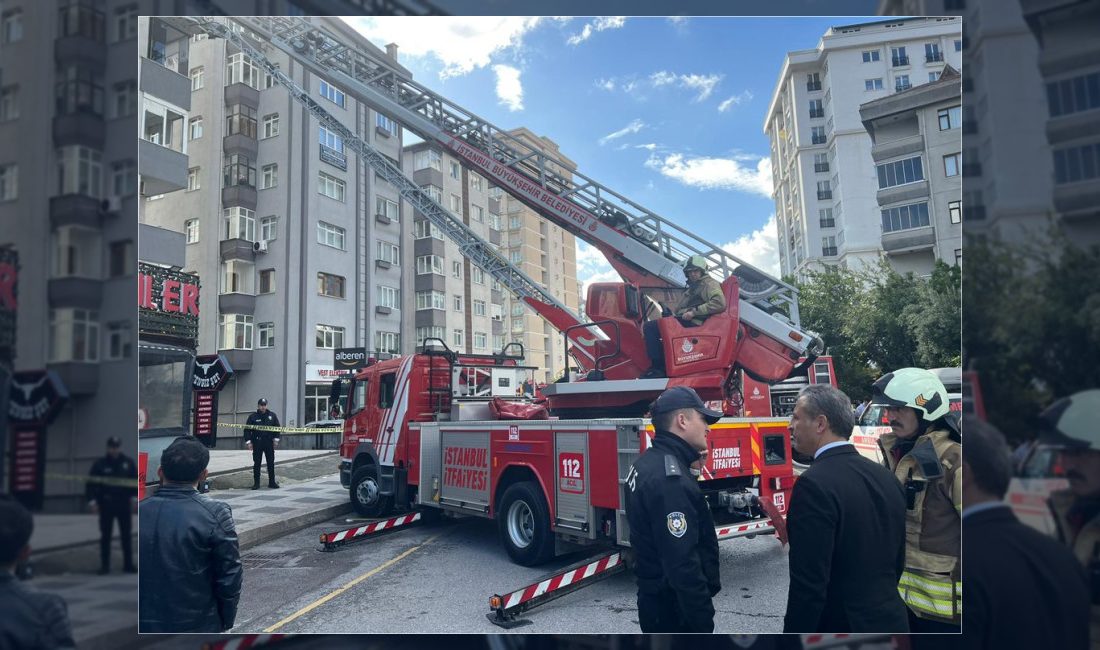 Kadıköy Kaymakamı Muhittin Pamuk, Sahrayıcedit Mahallesi'nde meydana gelen yangın bölgesini
