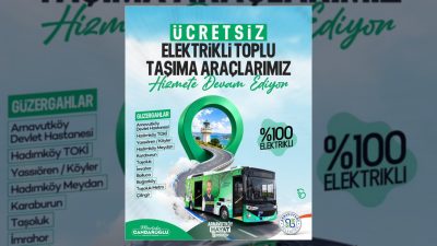 Arnavutköy Belediyesi'nin 0 elektrikli yerli otobüsleri, ilçenin 11 farklı güzergâhında