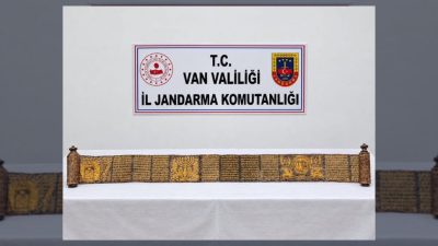 Van'da düzenlenen operasyonda üzerinde Davut Yıldızı sembolleri ve İbranice yazılar