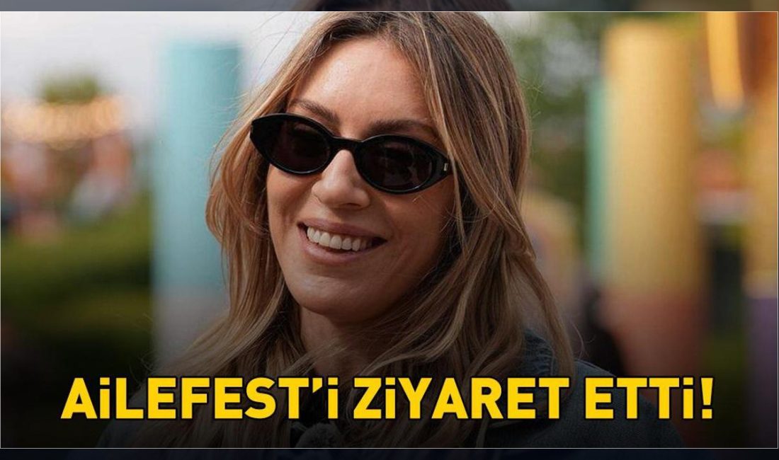 Ünlü oyuncu Sinem Kobal, Rami Kütüphanesi'nde düzenlenen AileFest'i ziyaret ederek