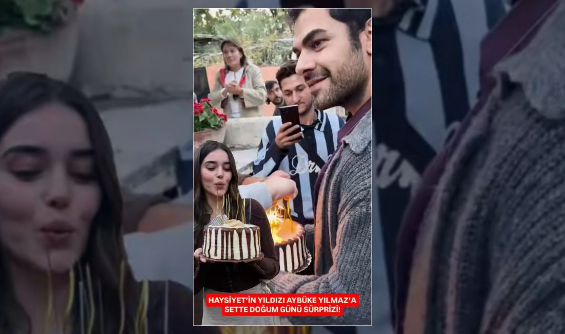 Kanal D ekranlarında yayınlanan Haysiyet dizisinin çekimlerinde, başrol oyuncularından Aybüke