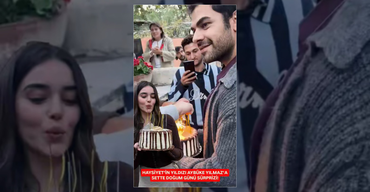 Kanal D ekranlarında yayınlanan Haysiyet dizisinin çekimlerinde, başrol oyuncularından Aybüke