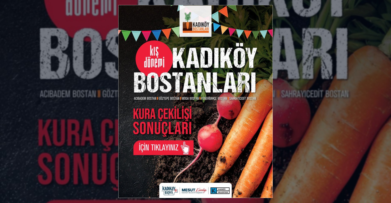 Kadıköy Bostanları kış dönemi kura çekilişi tamamlandı. Toprakla buluşacak yeni