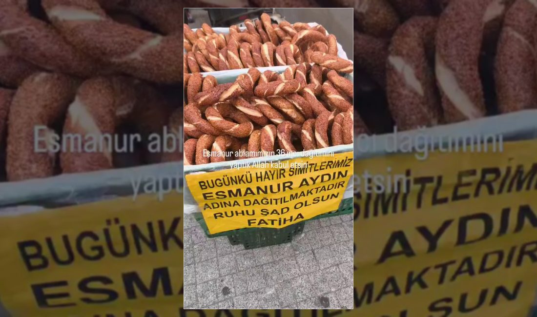 Bir vatandaşın hayır amacıyla simit dağıttığı sırada yaşanan izdiham kameraya