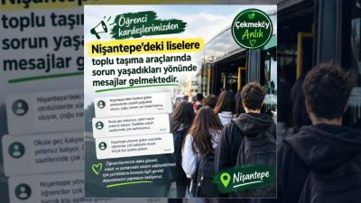 İstanbul Çekmeköy Nişantepe mahallesindeki liselere giden öğrenciler, toplu taşıma araçlarında