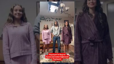 Haysiyet dizisinin başrol oyuncuları Doğukan Güngör ve Merih Öztürk'ün set
