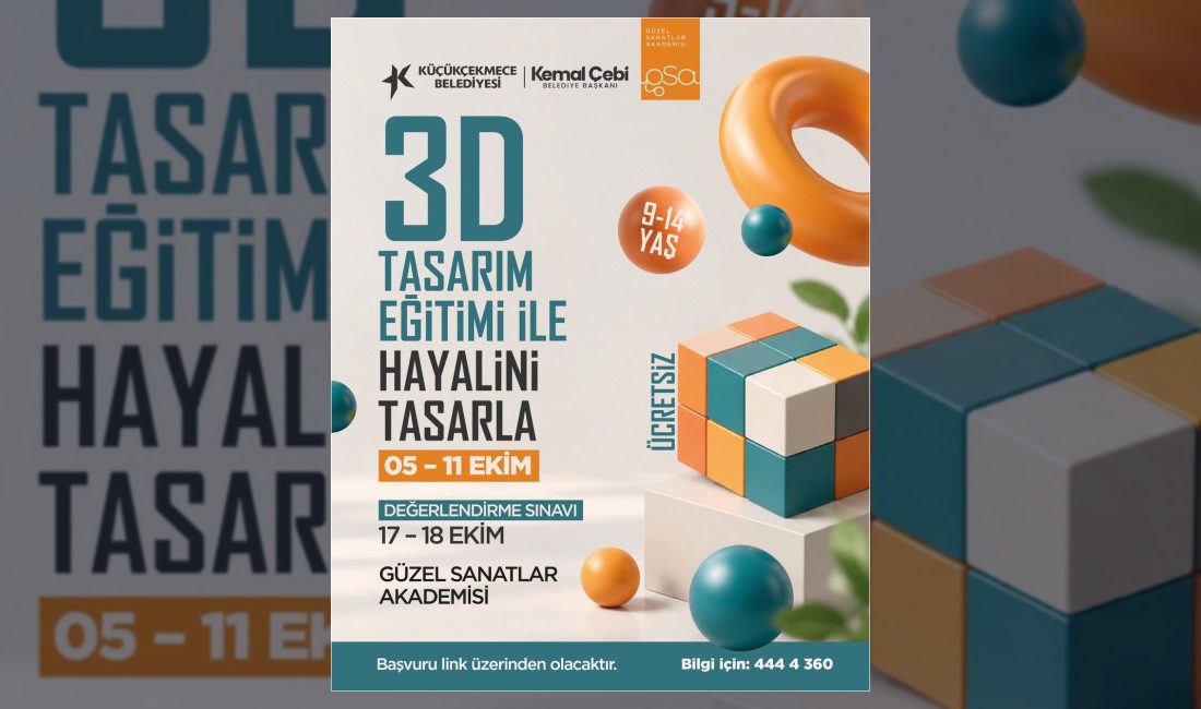 Küçükçekmece Belediyesi, 9-14 yaş arası çocuklar için 3D tasarım eğitimleri
