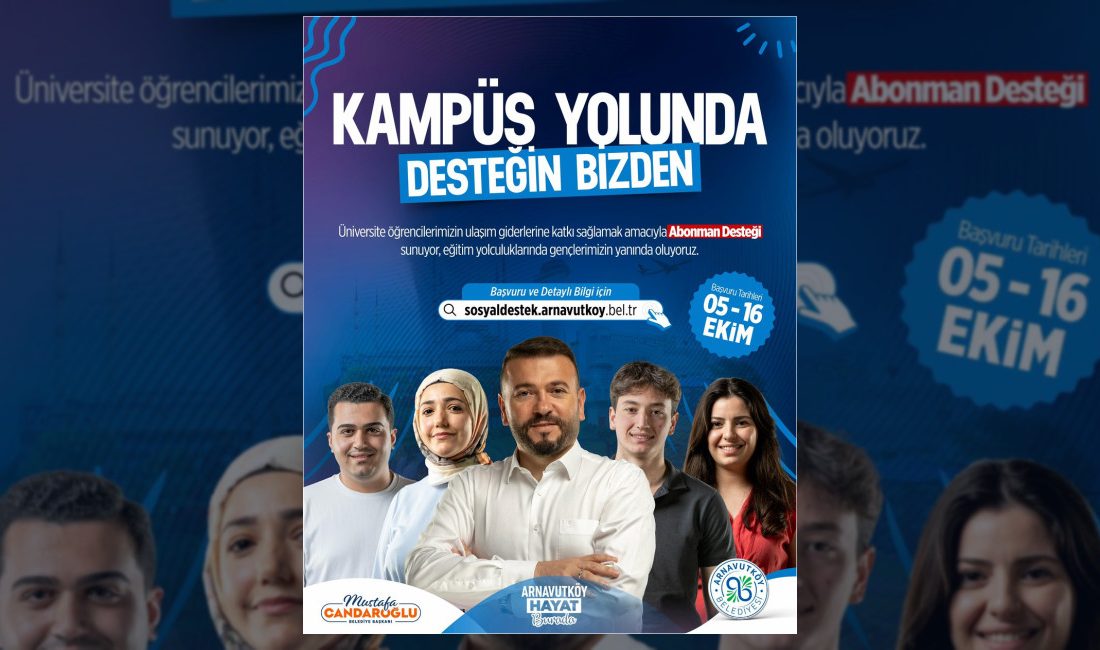 Arnavutköy Belediyesi, gençlerin ulaşım giderlerine katkı sağlamak amacıyla hazırladığı Abonman