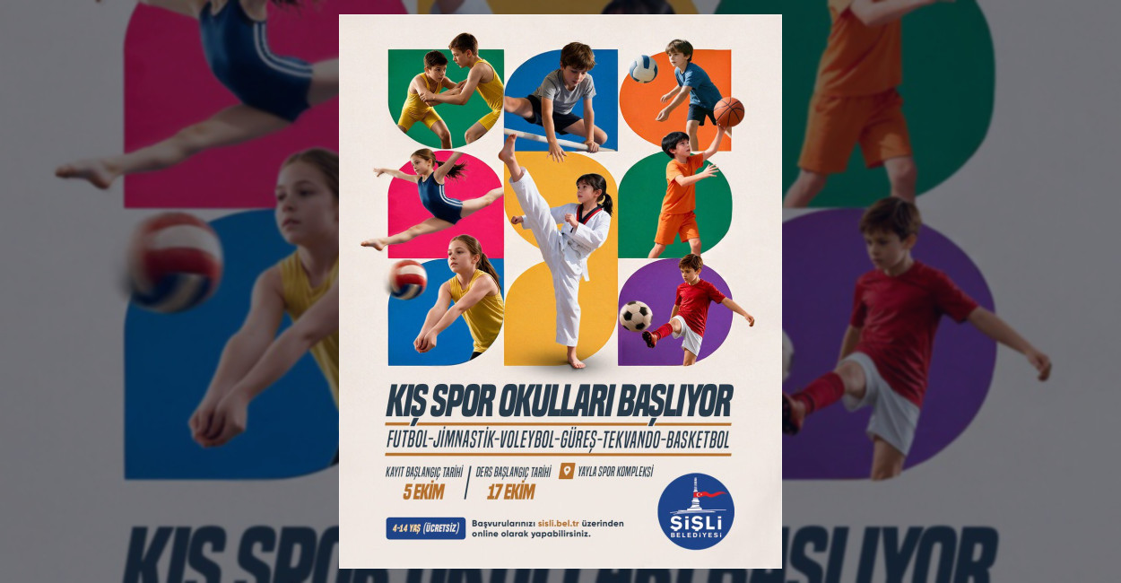 Şişli Belediyesi tarafından düzenlenen Kış Spor Okulları için 5 Ekim