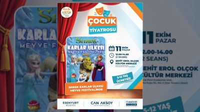 Esenyurt Belediyesi tarafından 5-12 yaş arası çocuklar için hazırlanan Shrek
