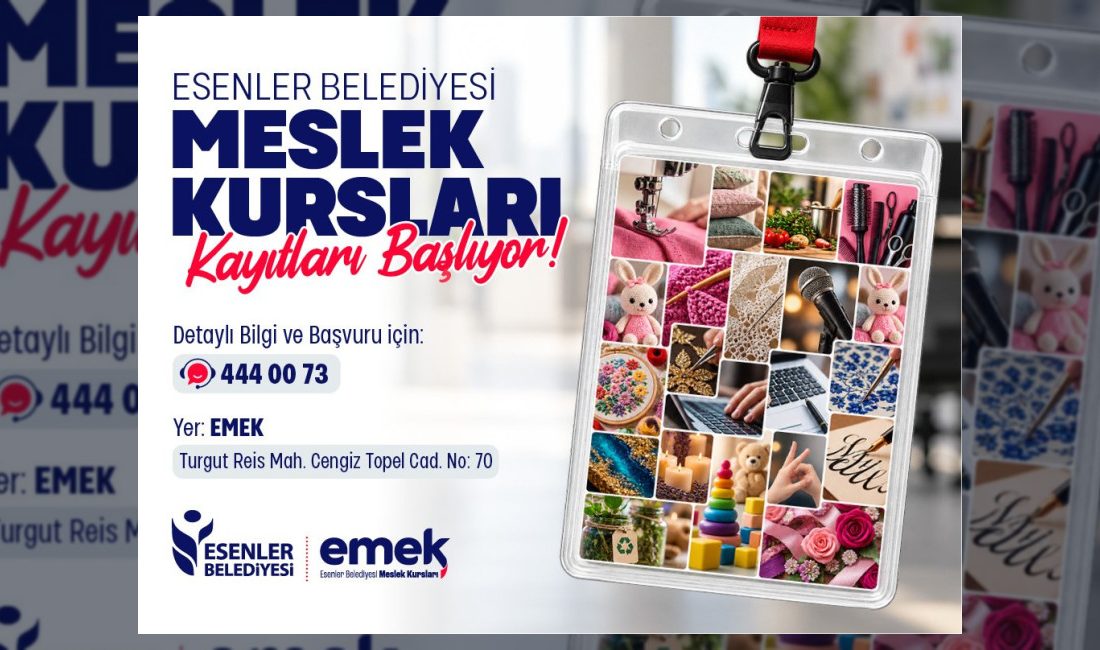 Esenler Belediyesi bünyesindeki EMEK'te yeni dönem mesleki ve kişisel gelişim