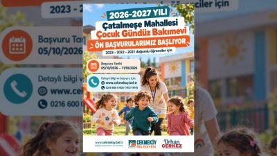 Çekmeköy Belediyesi tarafından yapımı tamamlanan Çatalmeşe Mahallesi Çocuk Gündüz Bakımevi