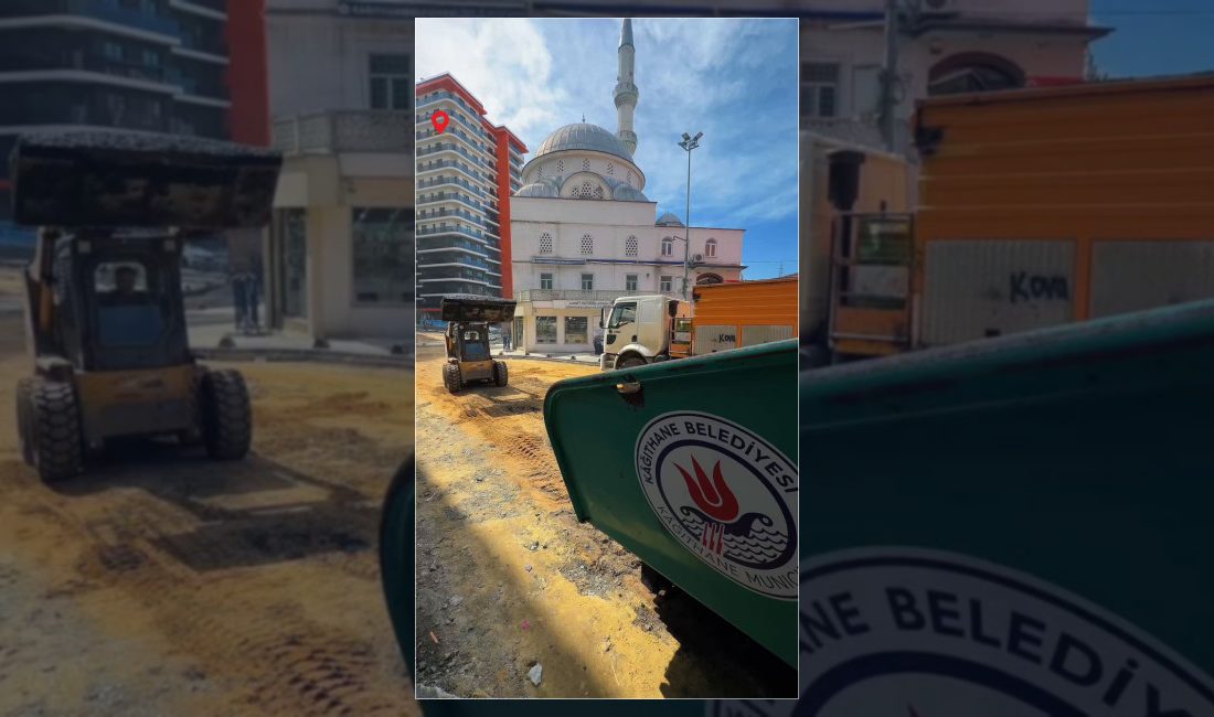 Kağıthane Belediyesi, Talatpaşa Mahallesi Keskingil Caddesi'nde güvenli ulaşım için asfalt