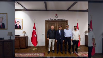 Silivri Kaymakamı Murat Eren, makamında gerçekleştirilen ziyaret kapsamında önemli isimleri