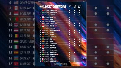 Formula yarışlarının 2027 yılı takvimi resmen açıklandı. Türkiye, 1-3 Ekim