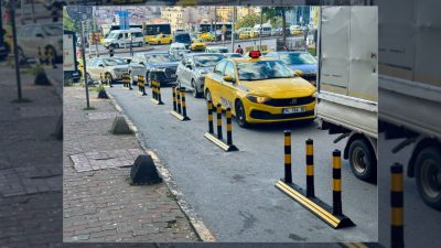 Beyoğlu Belediyesi, Meşrutiyet Caddesi girişinde uygunsuz araç parklanmalarını önlemek amacıyla