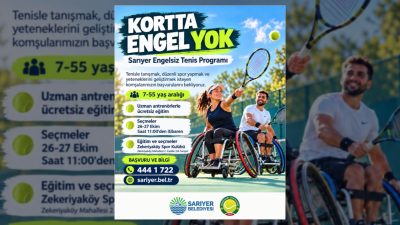 Sarıyer Belediyesi tarafından hayata geçirilen Engelsiz Tenis Programı için 7-55