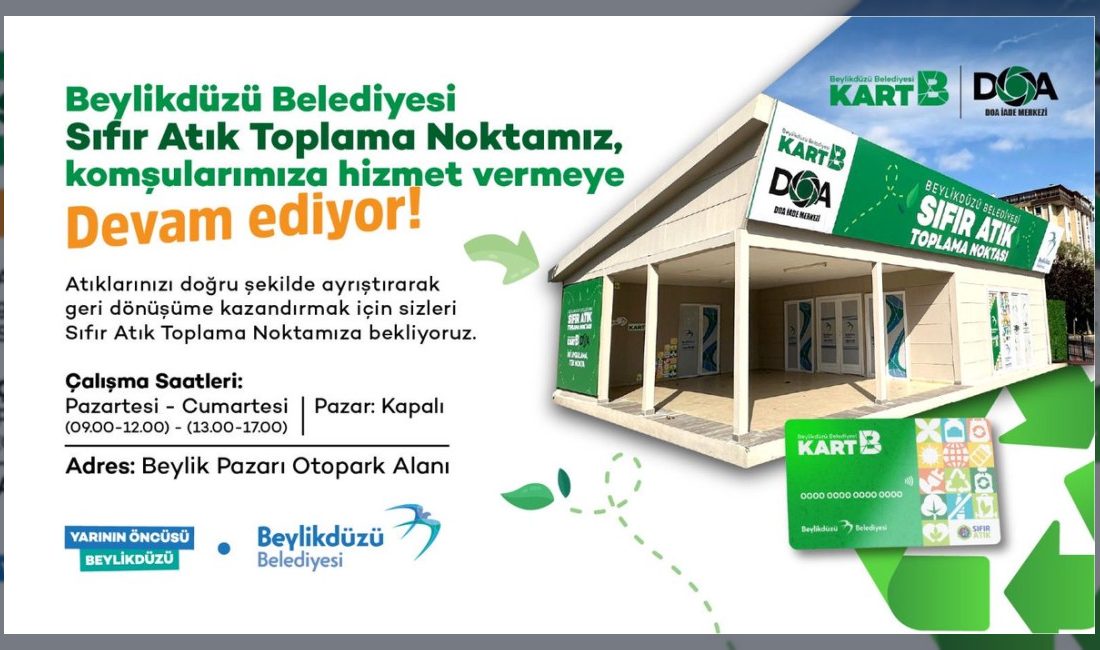 Beylikdüzü Belediyesi Sıfır Atık Toplama Noktası, vatandaşların atıklarını doğru şekilde