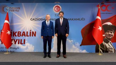 MHP Milletvekili Adayı Reha Yeprem, Gaziosmanpaşa Kaymakamı İskender Yönden'i makamında