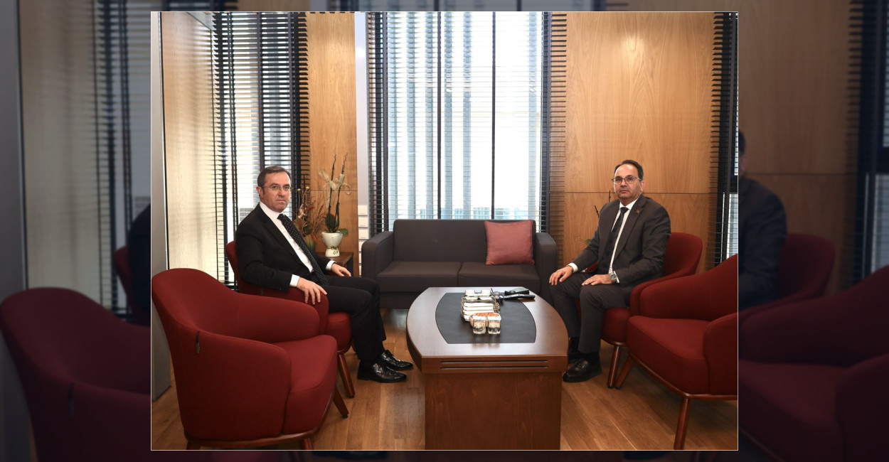 Sarıyer Kaymakamı Metin Maytalman, Şişli Kaymakamı Cevdet Ertürkmen'i makamında ziyaret