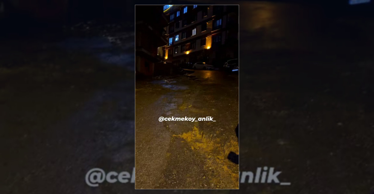 Çekmeköy’de Sel Gören Sokak Onarım Bekliyor