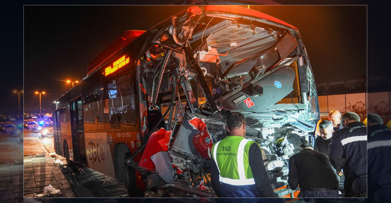 Ankara’da EGO otobüsü üst geçide çarptı: 24 yaralı