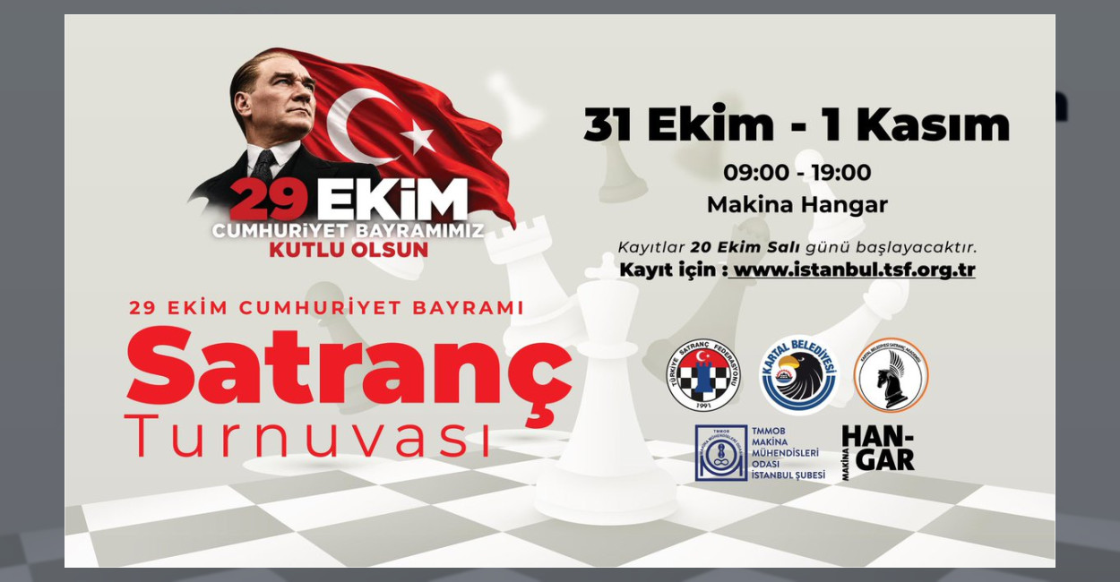 Kartal’da 29 Ekim Satranç Turnuvası Başlıyor
