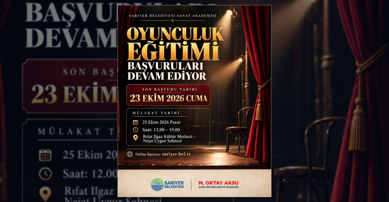 Sarıyer’de Oyunculuk Eğitimleri İçin Başvuru Süreci Sürüyor