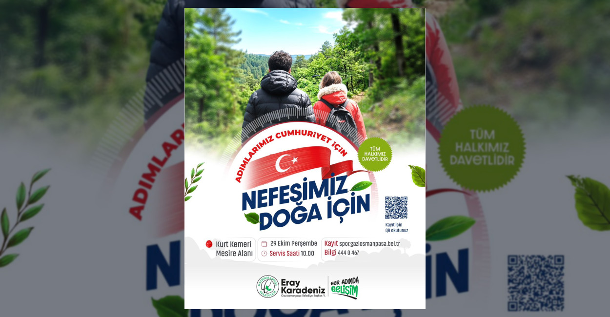 Gaziosmanpaşa’da Cumhuriyet Bayramı’na özel doğa yürüyüşü