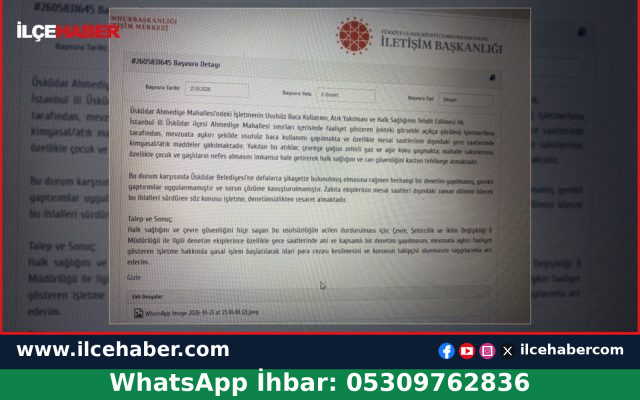 Üsküdar Ahmediye’de Duman ve Koku Endişesi