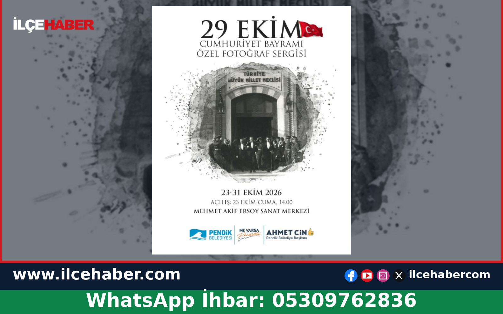 Pendik’te 29 Ekim Cumhuriyet Bayramı Fotoğraf Sergisi Açılıyor