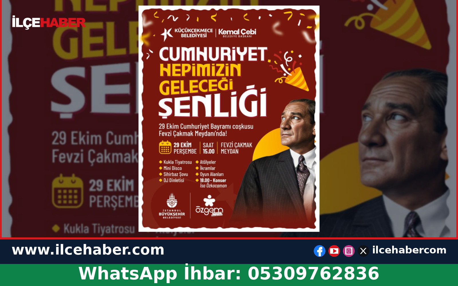 Küçükçekmece’de Cumhuriyet şenliği düzenlenecek