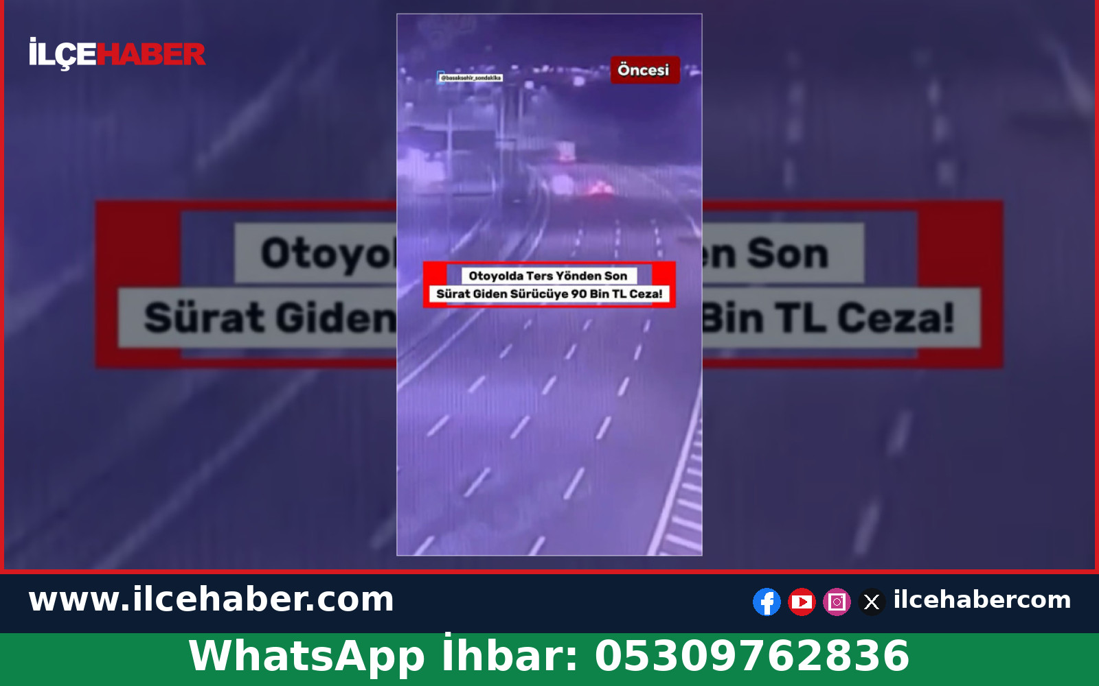 Kuzey Marmara Otoyolu’nda Ters Yöne Giren Sürücüye Ceza Yağdı
