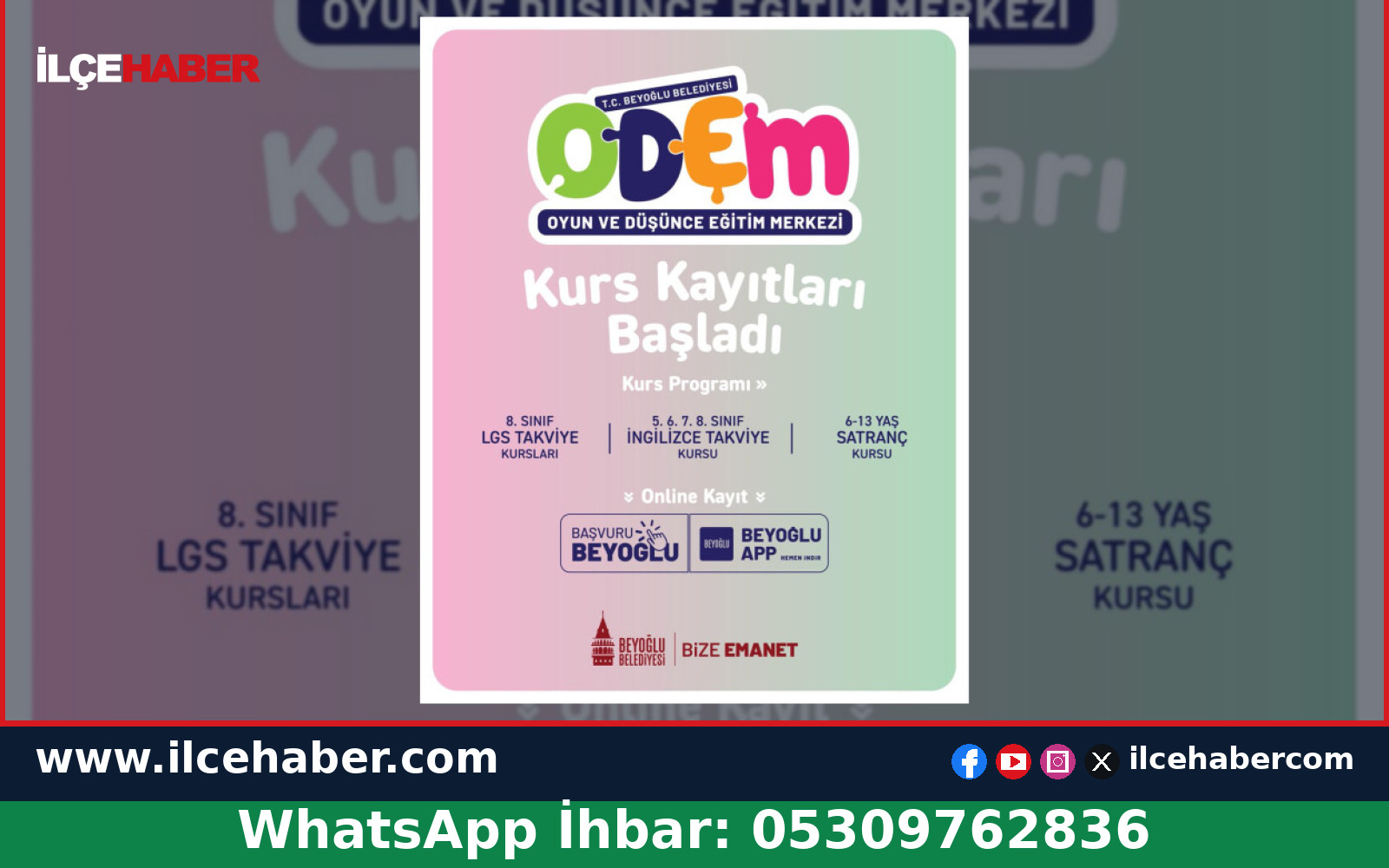 Beyoğlu Belediyesi ODEM kursları için kayıtlar başladı
