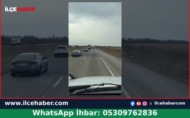 Sol şeridi işgal eden kamyona ders veren sürücü