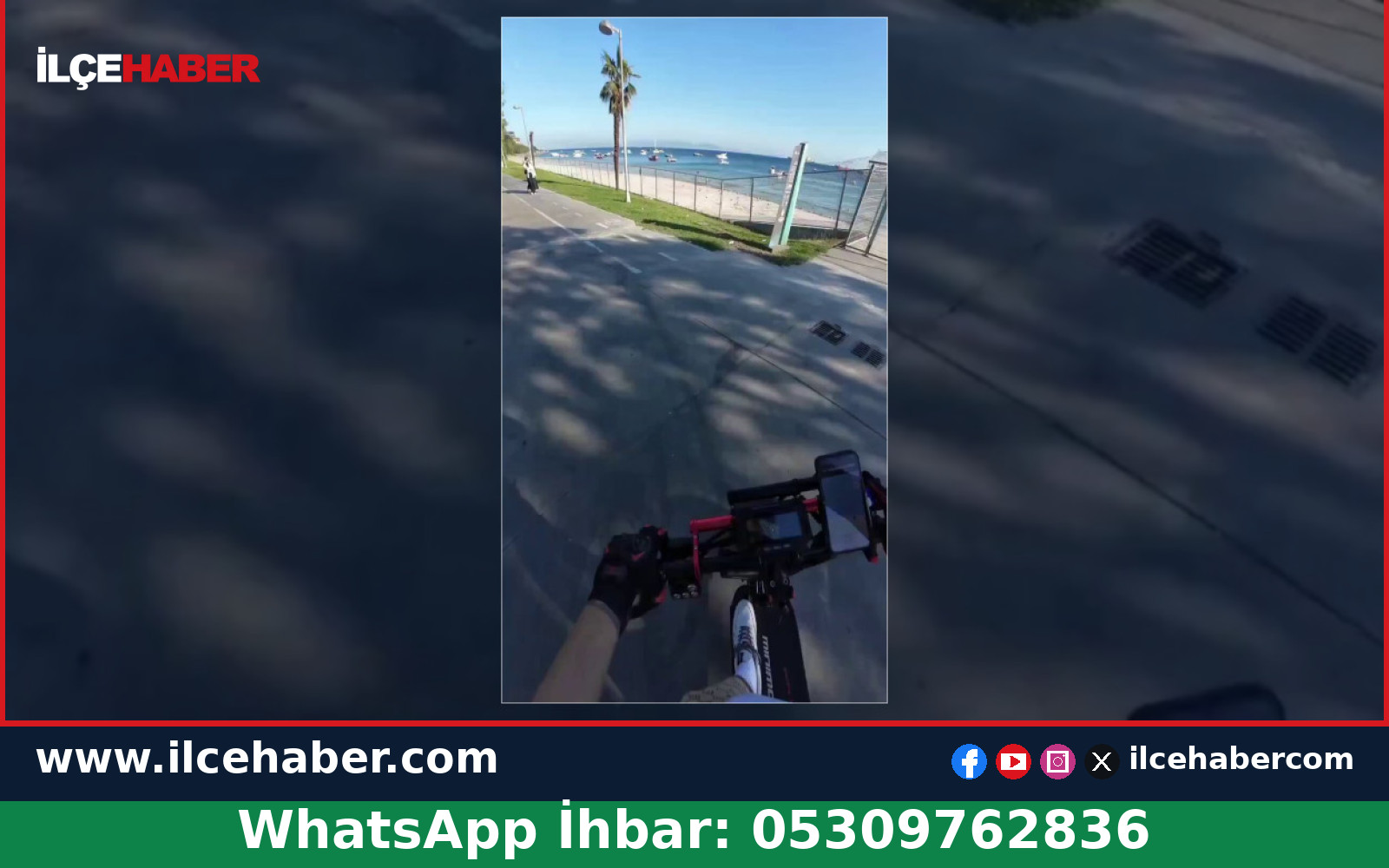 Scooter Sürücüsü ile Yayaların Bisiklet Yolu Tartışması