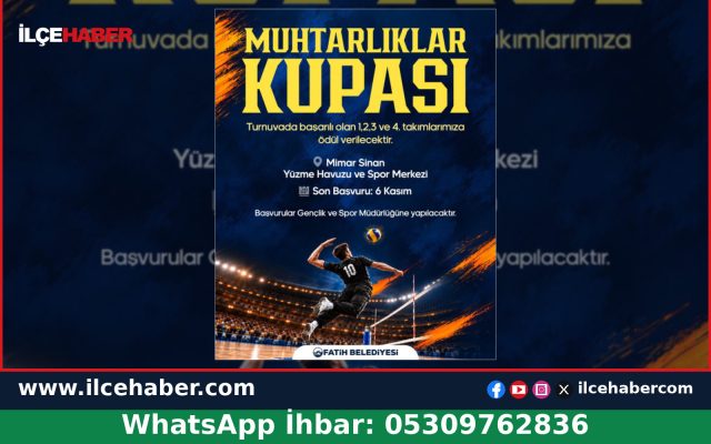 Fatih’te Muhtarlıklar Kupası Voleybol Heyecanı Başlıyor
