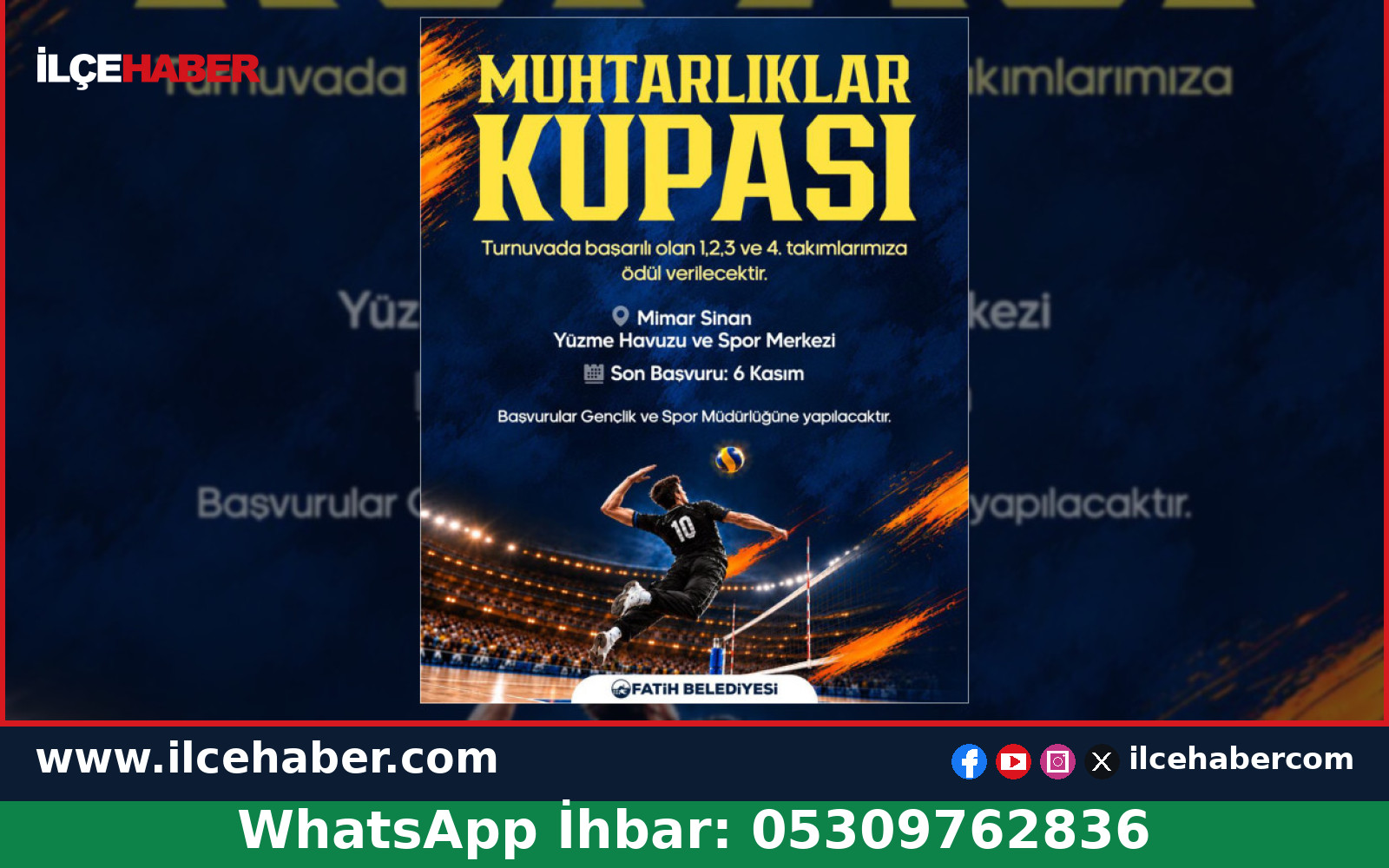 Fatih’te Muhtarlıklar Kupası Voleybol Heyecanı Başlıyor