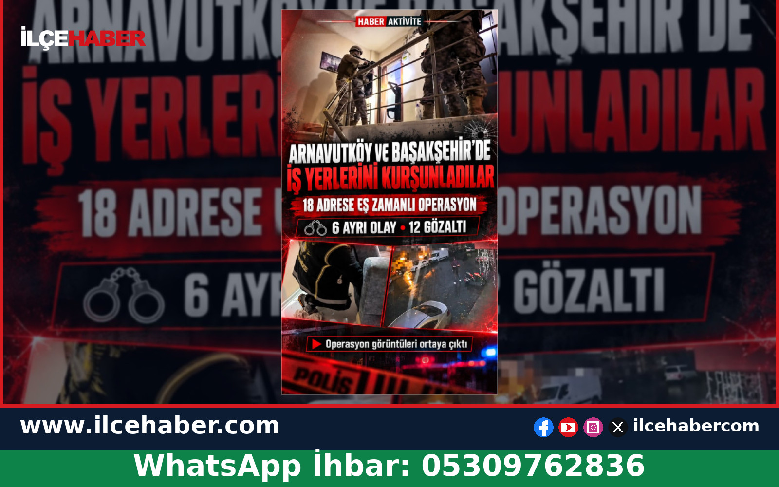 Arnavutköy ve Başakşehir’de İş Yeri Kurşunlayanlara Operasyon