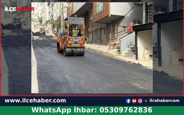 Kağıthane’de Dargın Sokak’ta Asfalt Çalışması