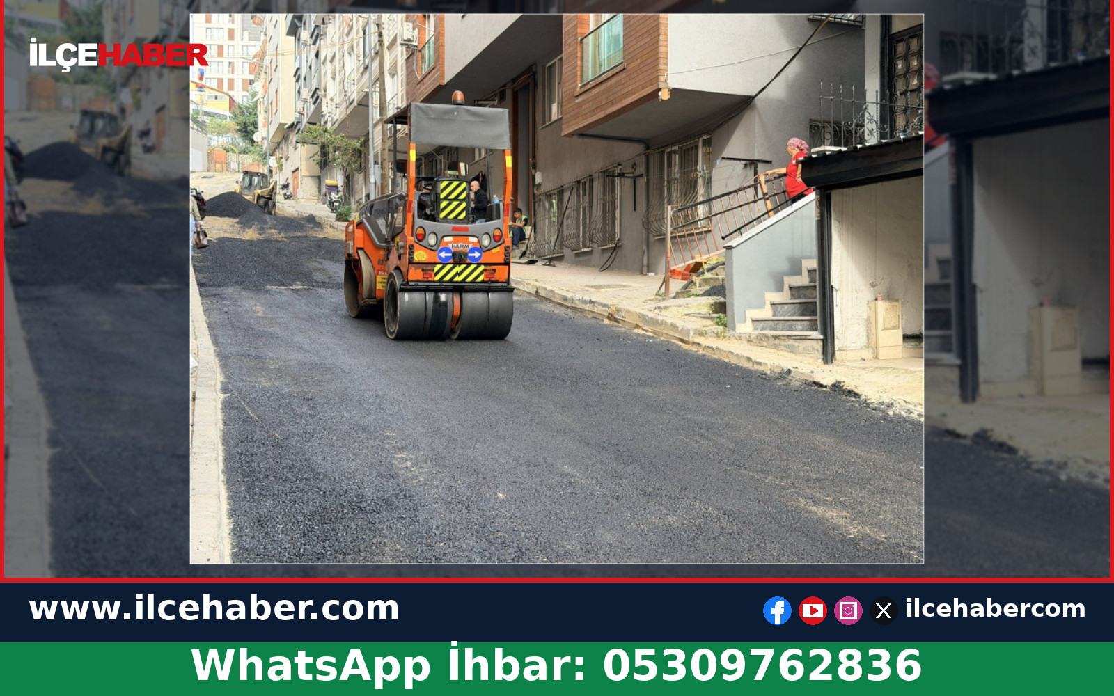 Kağıthane’de Dargın Sokak’ta Asfalt Çalışması