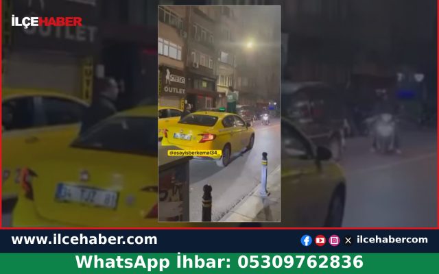 Şişli’de Taksinin Tavanına Çıkan Kadın Sürücüye Zor Anlar Yaşattı