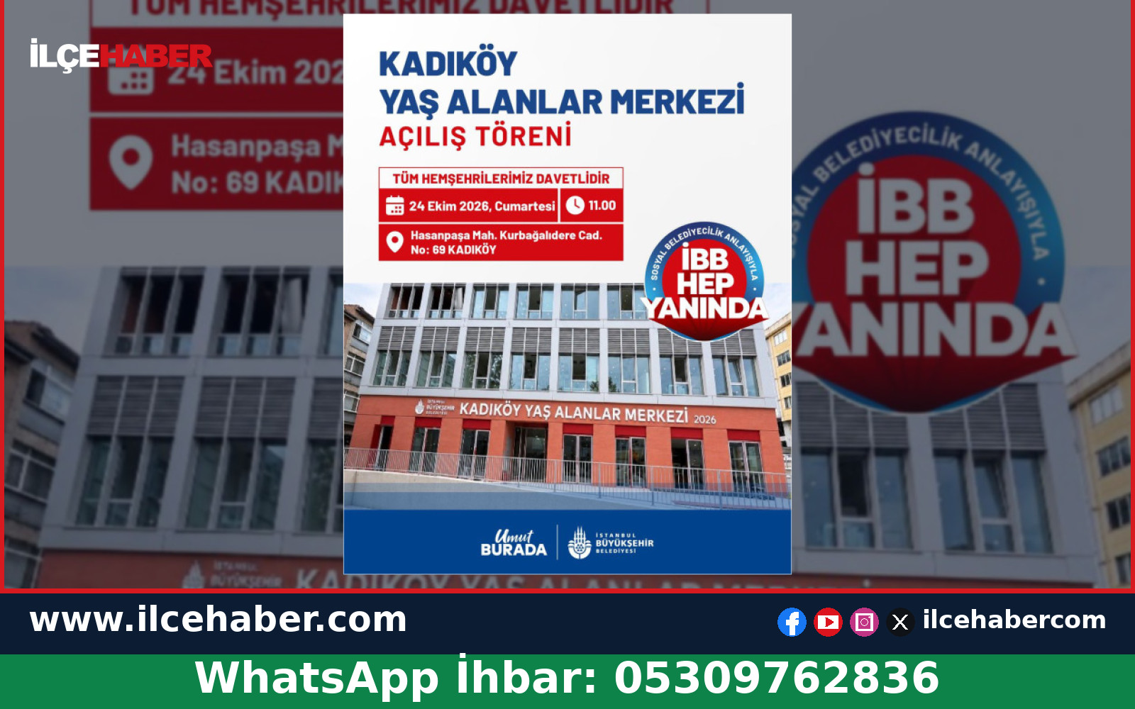 Kadıköy Yaş Alanlar Merkezi 24 Ekim’de Açılıyor